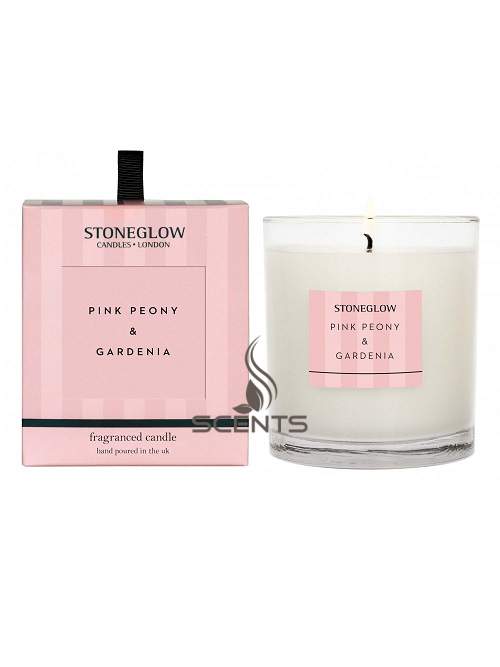 Ароматическая свеча Stoneglow Розовый пион и гардения (Pink Peony Gardenia)